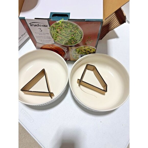 Trudeau Porcelain Serving Bowl Set, 2-piece - Picture 2 of 3